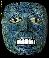 Máscara del dios Quetzalcóatl. Cultura azteca (México), siglo XV.